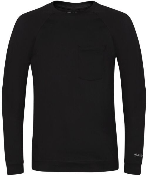 ALPINE PRO POREH Pánske tričko s dlhým rukávom, čierna, veľkosť