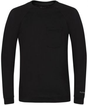 ALPINE PRO POREH Pánske tričko s dlhým rukávom, čierna, veľkosť