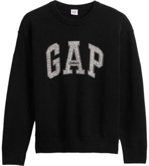 GAP V-JPN GAP ATHLETIC LOGO INTARSIA CREW Chlapčenský sveter, čierna, veľkosť