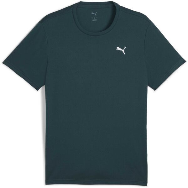 Puma M TAD ESSENTIAL POLY TEXTURE TEE Pánske športové tričko, tmavo zelená, veľkosť