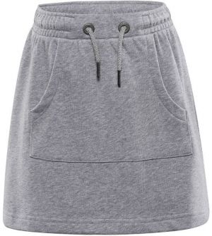 ALPINE PRO FOREDO Detská letná sukňa, sivá, veľkosť 128-134