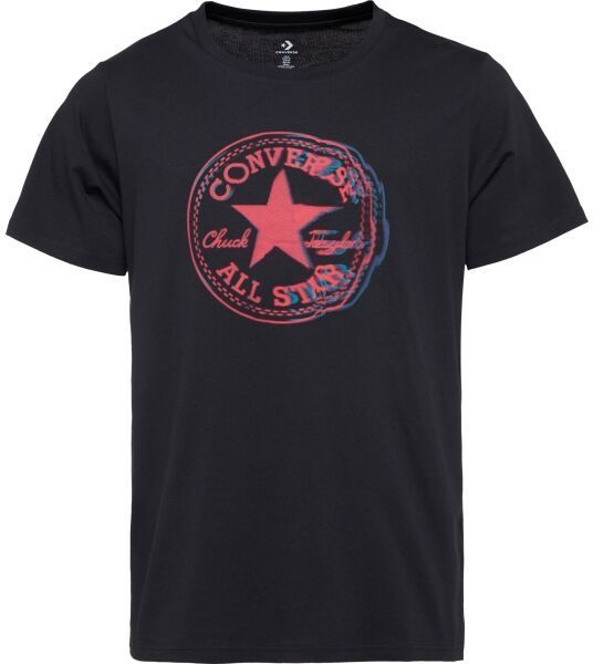 Converse STANDARD FIT CENTER FRONT CHUCK PATCH CORE TEE Unisex tričko, čierna, veľkosť