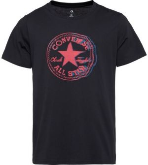 Converse STANDARD FIT CENTER FRONT CHUCK PATCH CORE TEE Unisex tričko, čierna, veľkosť