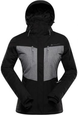 ALPINE PRO COMEDA Dámska lyžiarska bunda, čierna, veľkosť
