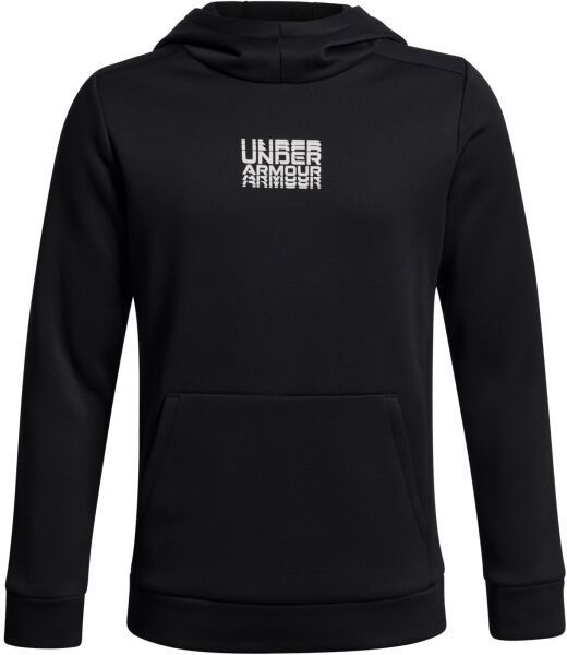 Under Armour ARMOUR FLEECE RETRO GRAPHIC Chlapčenská mikina, čierna, veľkosť M