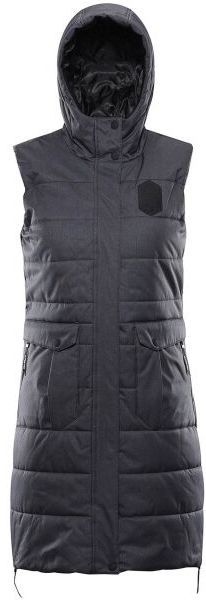 ALPINE PRO HARDA Dámska zateplená vesta, tmavo sivá, veľkosť