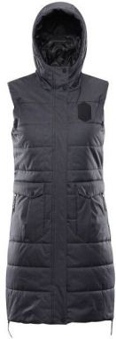 ALPINE PRO HARDA Dámska zateplená vesta, tmavo sivá, veľkosť