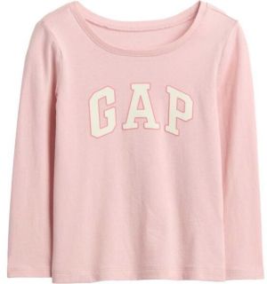 GAP V-FRCH LS LOGO TEE Detské tričko, ružová, veľkosť 2Y
