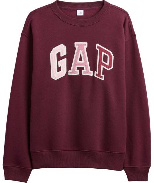 GAP HERITAGE CREW Dámska mikina, vínová, veľkosť