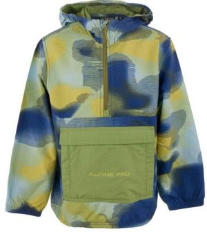 ALPINE PRO GOZERO Detská jarná bunda so zipsom, svetlo zelená, veľkosť 116-122