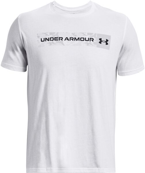 Under Armour UA CAMO CHEST STRIPE SS Pánske tričko, biela, veľkosť M