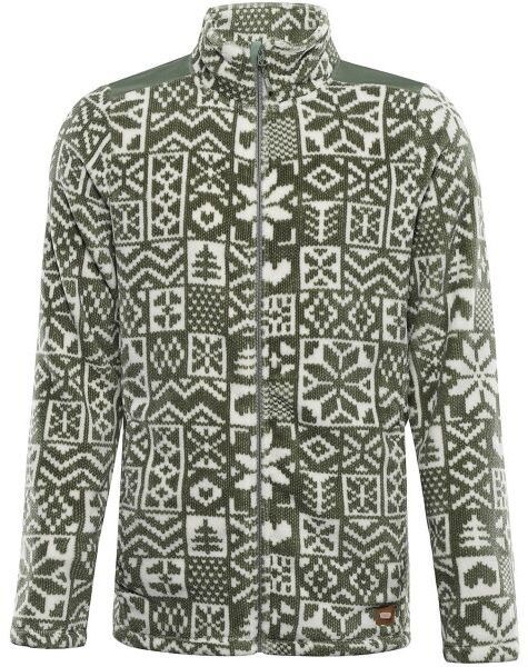 ALPINE PRO EFLIN Pánska flísová mikina, zelená, veľkosť