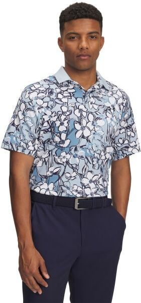 Under Armour DRIVE CHILL POLO Pánske polo tričko, svetlomodrá, veľkosť L