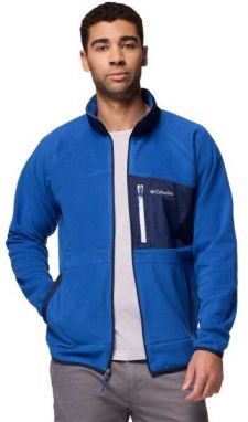 Columbia FAST TREK OVERLAY FULL ZIP Pánska flísová mikina, modrá, veľkosť