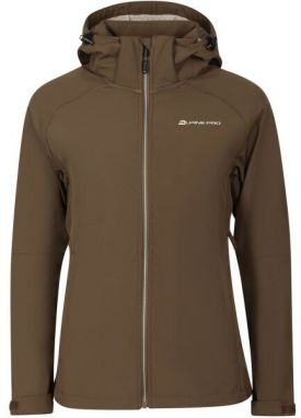 ALPINE PRO HOORA Dámska softshellová bunda, hnedá, veľkosť