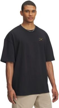 Under Armour HEAVYWEIGHT WOVEN LABEL Pánske tričko s dlhým rukávom, čierna, veľkosť