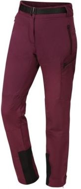 ALPINE PRO ZEBINA Dámske softshellové nohavice, vínová, veľkosť