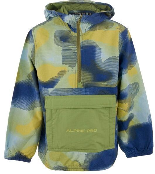 ALPINE PRO GOZERO Detská jarná bunda so zipsom, svetlo zelená, veľkosť 152-158
