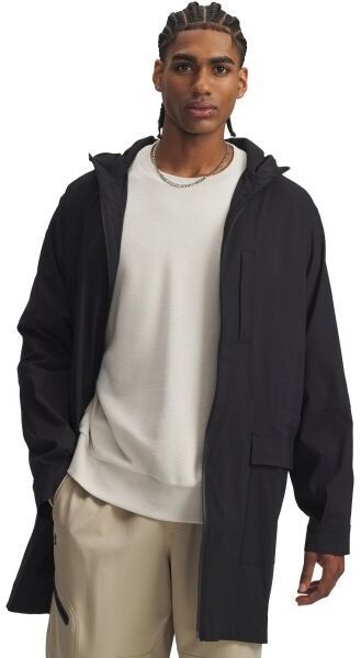 Under Armour UNSTOPPABLE TEXTURED Pánska predĺžená bunda, čierna, veľkosť L