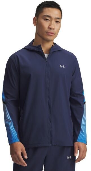 Under Armour VELOCITI STORM HOODED Pánska bunda na behanie, tmavo modrá, veľkosť L