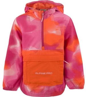 ALPINE PRO GOZERO Detská jarná bunda so zipsom, ružová, veľkosť 152-158