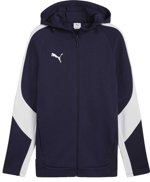 Puma TEAMEVOSTRIPE HOODED JACKET Pánska bunda, tmavo modrá, veľkosť