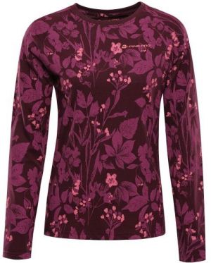 ALPINE PRO GRETTA Dámske tričko s dlhým rukávom, vínová, veľkosť