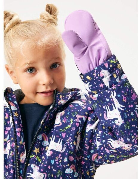 UNUO POLAR Detské zimné rukavice, fialová, veľkosť