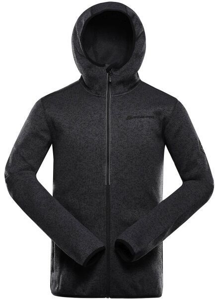 ALPINE PRO ZEG 2 Pánsky hrejivý sveter na zips, čierna, veľkosť 5XL