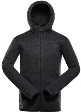 ALPINE PRO ZEG 2 Pánsky hrejivý sveter na zips, čierna, veľkosť 5XL