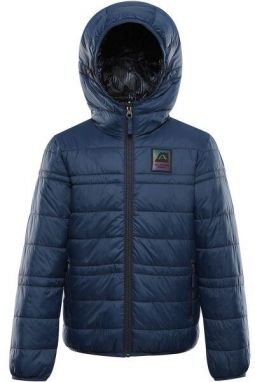 ALPINE PRO DOUWO Detská zimná bunda, tmavo modrá, veľkosť 140-146