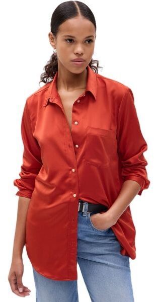 GAP BOYFRIEND Dámska košeľa, červená, veľkosť