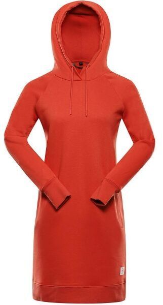 ALPINE PRO OLEBA Dámske mikinové šaty, červená, veľkosť