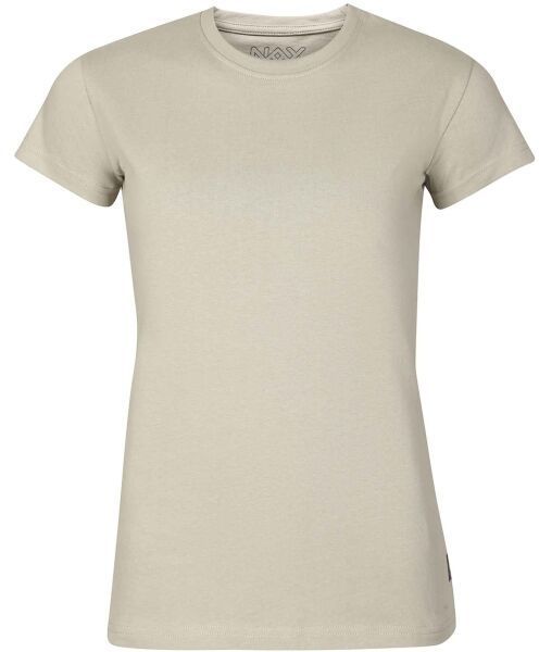 NAX DOLLA Dámske bavlnené tričko, béžová, veľkosť