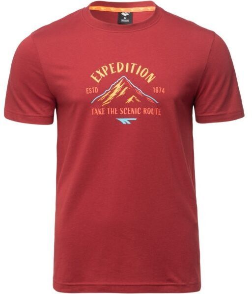 Hi-Tec HATRICKO Pánske bavlnené tričko, vínová, veľkosť