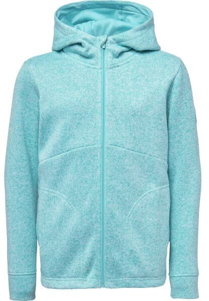 Lewro DERYN Detská flísová mikina svetrového vzhľadu, tyrkysová, veľkosť 152-158