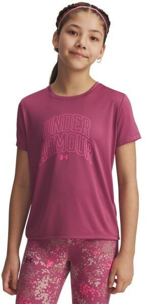 Under Armour TECH VARSITY GRAPHIC Dievčenské športové tričko, červená, veľkosť M