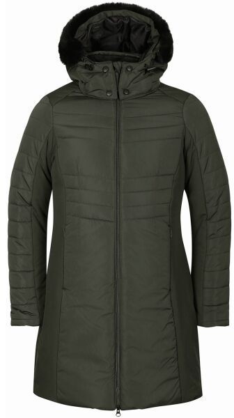 ALPINE PRO NORGA Dámsky prešívaný kabát, tmavo zelená, veľkosť