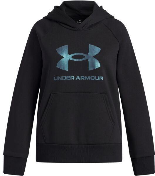 Under Armour RIVAL FLEECE SHIMMER Dievčenská mikina, čierna, veľkosť XL
