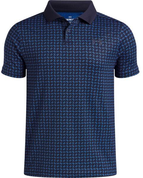 Under Armour PERFORMANCE PRINTED POLO Chlapčenské polokošeľa, tmavo modrá, veľkosť XL