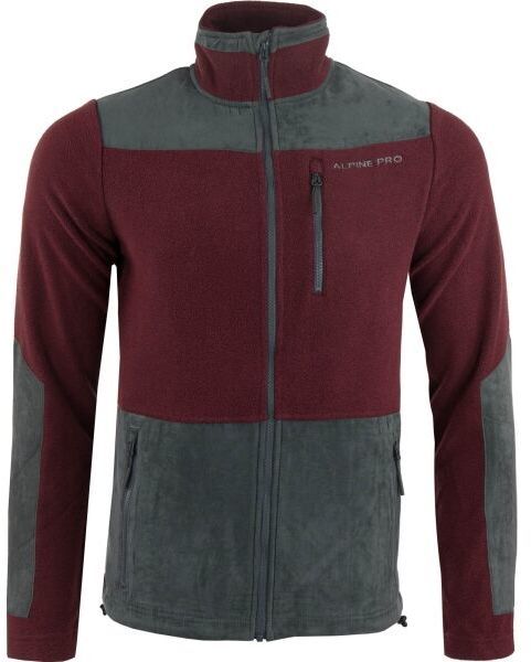ALPINE PRO CLEW Pánska flísová mikina, vínová, veľkosť