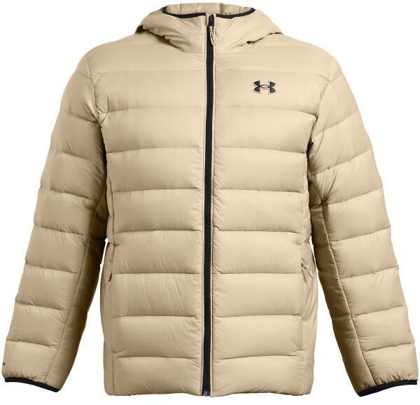 Under Armour LEGEND DOWN HOODED Pánska bunda, béžová, veľkosť M