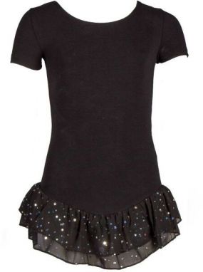 PAPILLON LEOTARD SHORT SLEEVES Detský trikot na balet, čierna, veľkosť