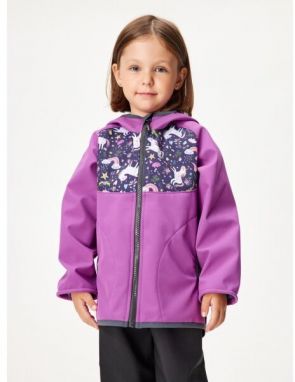 UNUO BASIC Detská softshellová bunda, ružová, veľkosť