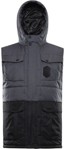 ALPINE PRO HARD Pánska zateplená vesta, sivá, veľkosť