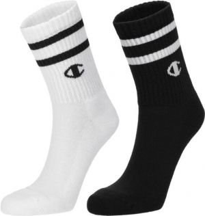 Champion 2PK SHORT CREW Unisexové ponožky, čierna, veľkosť 39-42