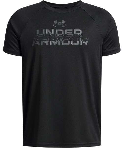 Under Armour SPLIT WORDMARK Chlapčenské tričko, čierna, veľkosť L