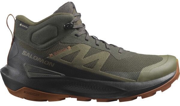 Salomon ELIXIR ACTIV MID GTX Pánska turistická obuv, khaki, veľkosť 45 1/3