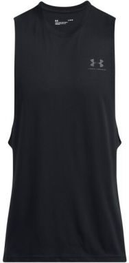 Under Armour LEFT CHEST CUT OFF Pánske tielko, čierna, veľkosť