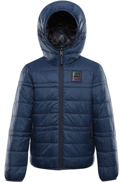 ALPINE PRO DOUWO Detská zimná bunda, tmavo modrá, veľkosť 104-110